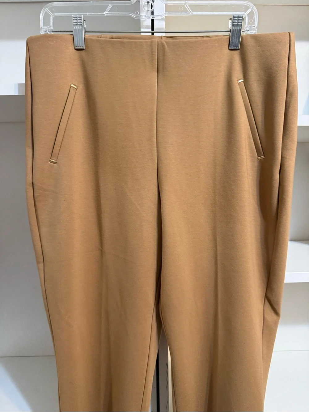Chico’s Tan pull on casual pants L/2 NWOT - Picture 5 of 8